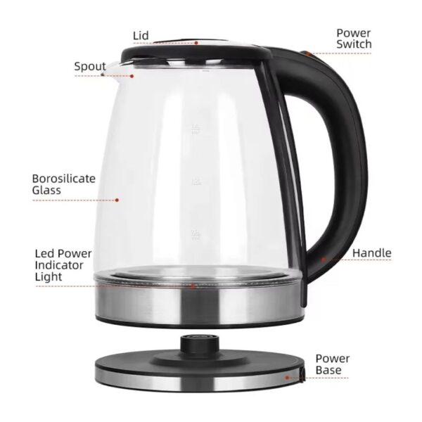 Marado 2 Liters Glass Electric Kettle (BPA-Free)