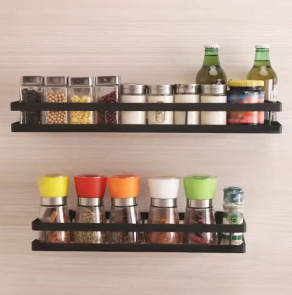 Wall Mounted Shelf (Metal Spice Rack / Shower Caddy)