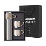 Insulated Vacuum Flask Set with Cups