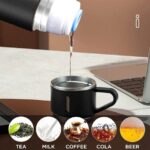 Insulated Vacuum Flask Set with Cups