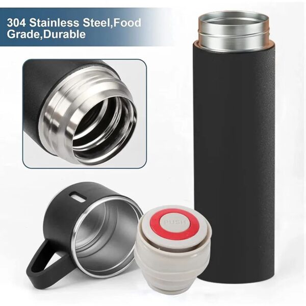 Insulated Vacuum Flask Set with Cups