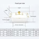 2.8 Liters Luxury Ceramic Chafing Dish Buffet Set with Gold Accents