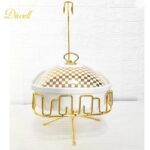 3 Liters Luxury Oval Ceramic Chafing Dish