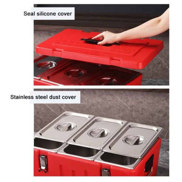 40 Liters 3-Compartment Insulated Ice Barrel (Thermal Food Container)