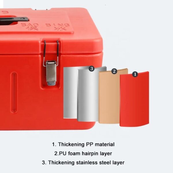 40 Liters 3-Compartment Insulated Ice Barrel (Thermal Food Container)