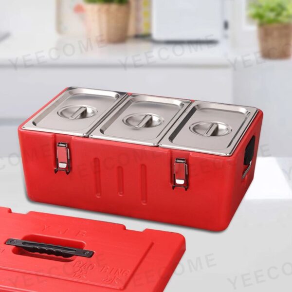 40 Liters 3-Compartment Insulated Ice Barrel (Thermal Food Container)