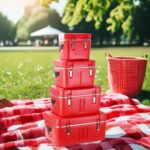 4 Pcs Insulated Ice Barrel Cooler Box Set