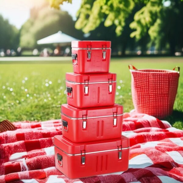 4 Pcs Insulated Ice Barrel Cooler Box Set