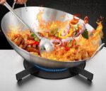 60cm Stainless Steel Wok Pan with Dual Handles