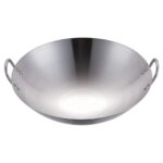 60cm Stainless Steel Wok Pan with Dual Handles