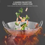 50cm Stainless Steel Wok Pan with Dual Handles