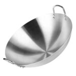 60cm Stainless Steel Wok Pan with Dual Handles