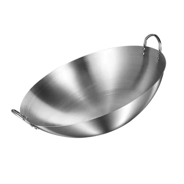 50cm Stainless Steel Wok Pan with Dual Handles