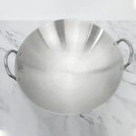 50cm Stainless Steel Wok Pan with Dual Handles