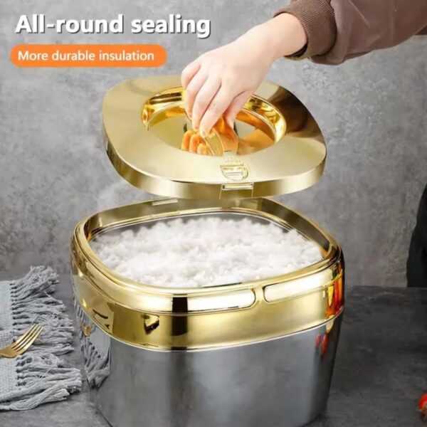 3 Pcs Luxury Stainless Steel Insulated Food Warmer Set