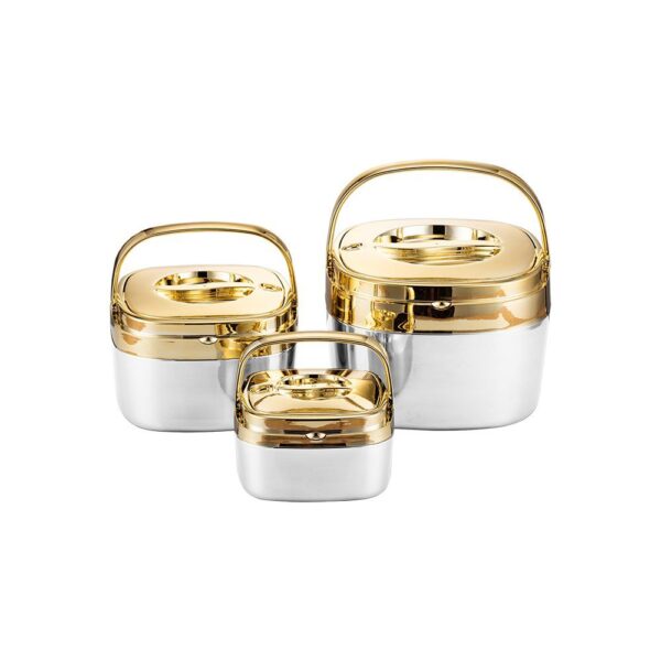 3 Pcs Luxury Stainless Steel Insulated Food Warmer Set