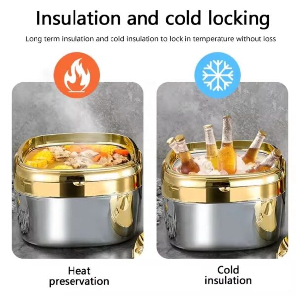 3 Pcs Luxury Stainless Steel Insulated Food Warmer Set