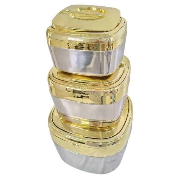 3 Pcs Luxury Stainless Steel Insulated Food Warmer Set
