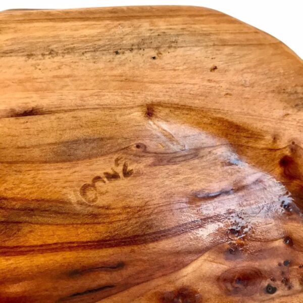 40-44cm Wooden Basket Bowl with Handle (Burl Root Wood)