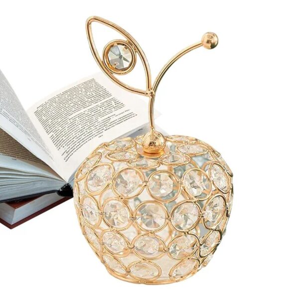 Elegant Crystal Apple Ornament Figurine