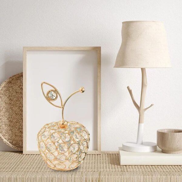 Elegant Crystal Apple Ornament Figurine