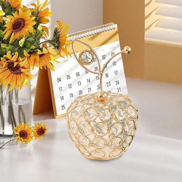 Elegant Crystal Apple Ornament Figurine