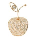 Elegant Crystal Apple Ornament Figurine