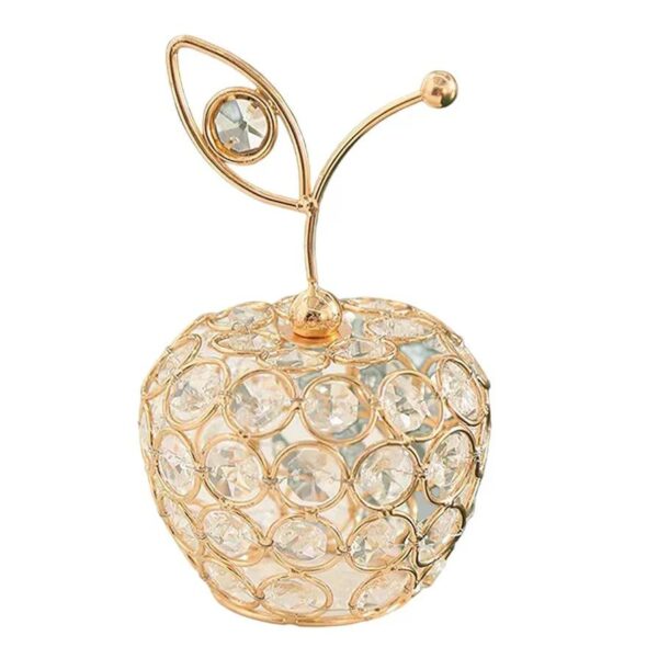 Elegant Crystal Apple Ornament Figurine