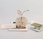 Elegant Crystal Apple Ornament Figurine