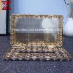 Crystal Luxury Tissue Holder / Box Cover (Gold Finish)