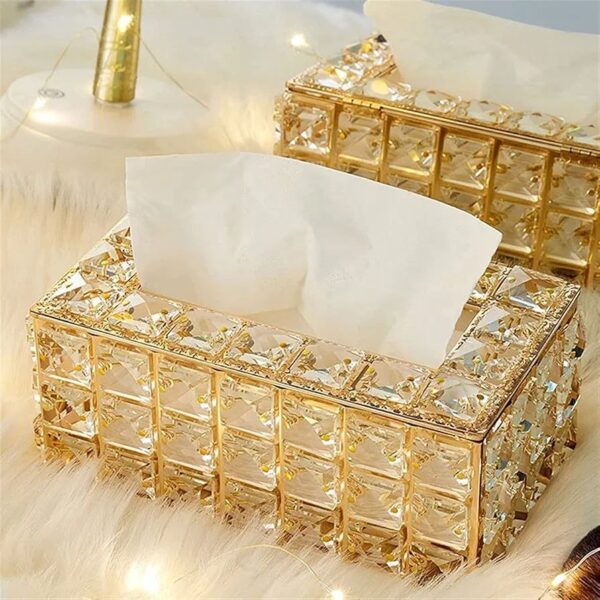 Rectangular Crystal Luxury Tissue Holder / Box Cover
