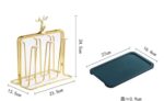 Luxury Gold Iron Mug Holder / Cup Drying Rack Tree