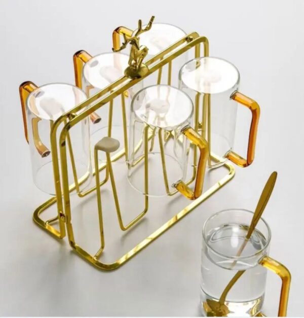 Luxury Gold Iron Mug Holder / Cup Drying Rack Tree