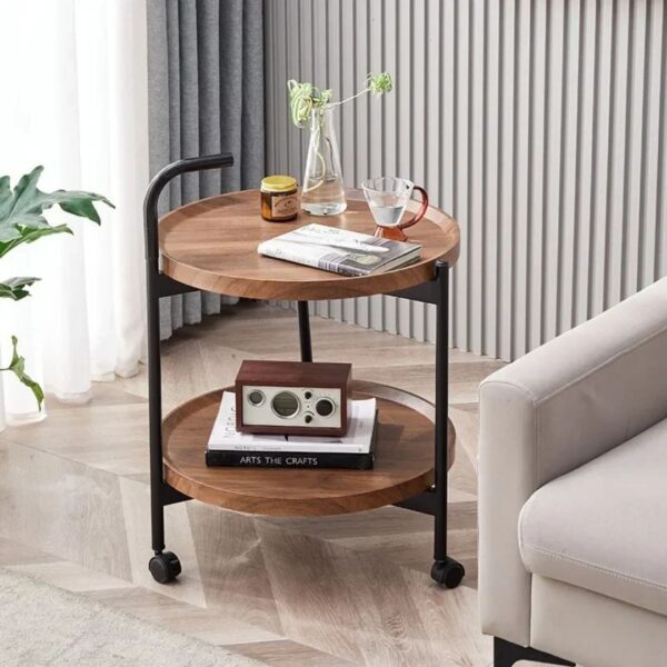 2 Tier Round Movable Side Table (Nordic Style)