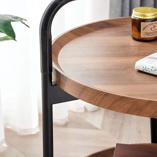 2 Tier Round Movable Side Table (Nordic Style)