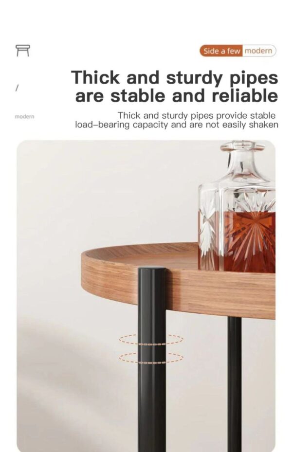2 Tier Round Movable Side Table (Nordic Style)