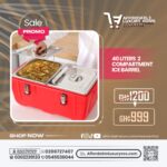 40 Liters 2-Compartment Insulated Ice Barrel (Food Warmer/Hot Box)