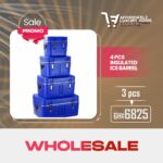 4 Pcs Insulated Ice Barrel Cooler Box Set