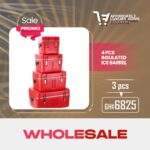 4 Pcs Insulated Ice Barrel Cooler Box Set