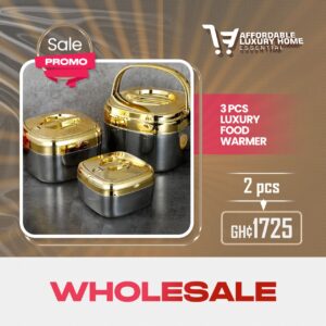 3 Pcs Luxury Stainless Steel Insulated Food Warmer Set