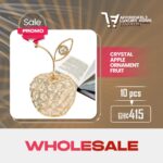 Elegant Crystal Apple Ornament Figurine