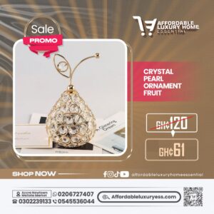 Sparkling Crystal Pearl Ornament Figurine (Pear Shape)