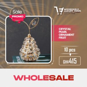 Sparkling Crystal Pearl Ornament Figurine (Pear Shape)