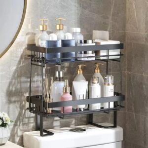 Freestanding 2-Layer Toilet Paper Holder with Storage Tower