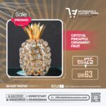Elegant Crystal Pineapple Ornament Figurine