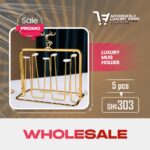 Luxury Gold Iron Mug Holder / Cup Drying Rack Tree
