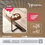 C Shaped Corner Table / Sofa Side Table