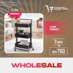 3 Tier Multipurpose Rolling Utility Cart