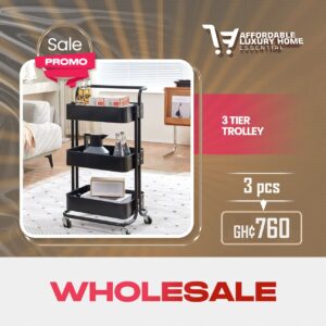 3 Tier Multipurpose Rolling Utility Cart