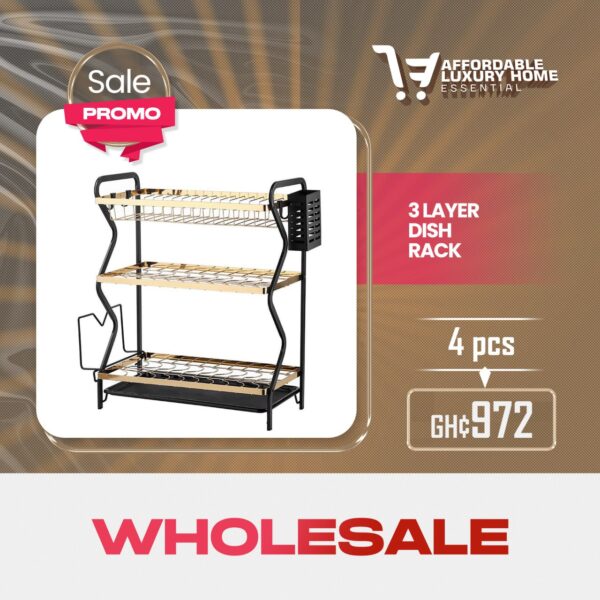 3 Layer Dish Drying Rack (Multi-Tier)